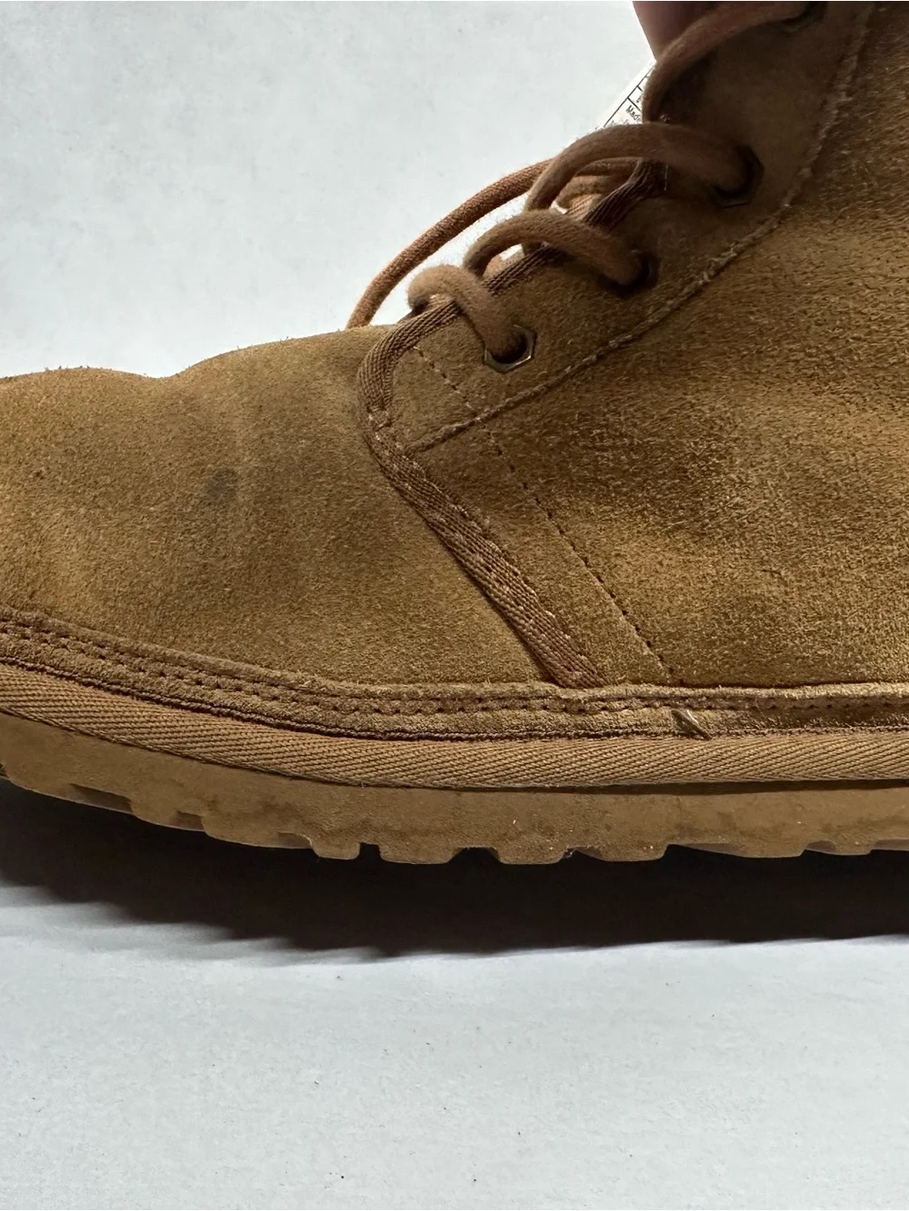 UGG Neumel Hi lace up Winter boots Sz: M8 W9.5 chestnut suede shearling lining.